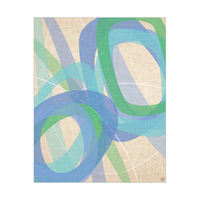 Canvas Streamer - Green and Blue