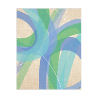 Canvas Ribbon - Blue and Green
