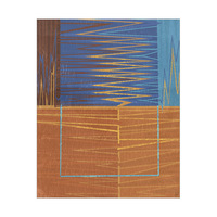 Seismograph of Actions - Blue and Brown