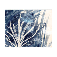 Scribble White Tree - Blue