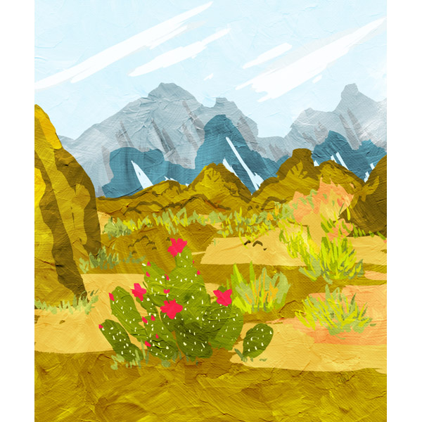 The Desert and Mountains