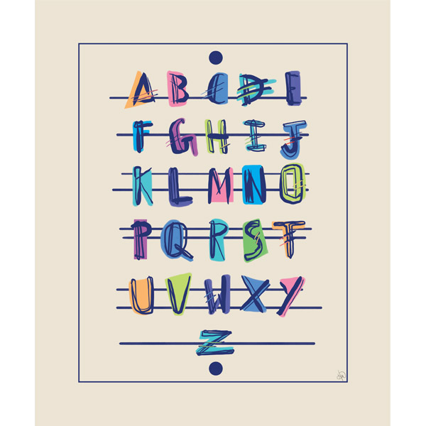 Scribbled ABC