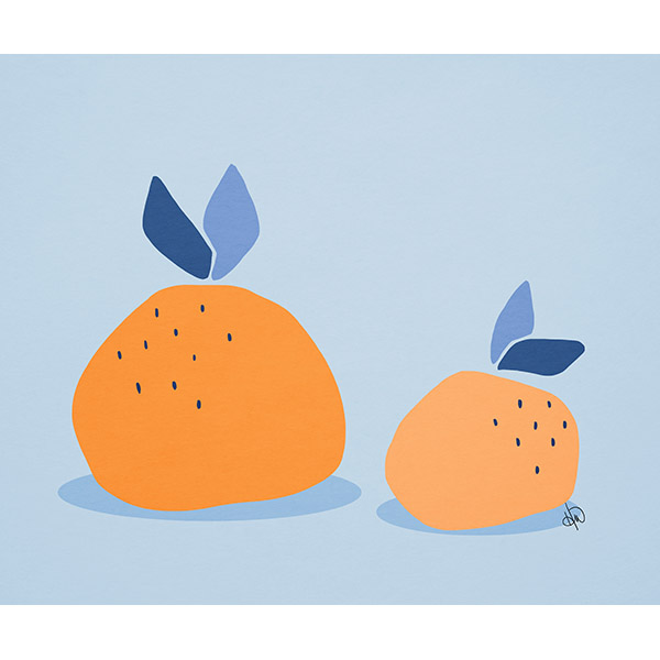 Tangerines in Blue