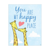 Happy Place Giraffes Blue