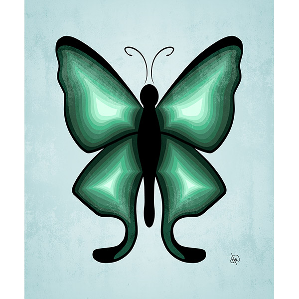 Lined Gradient Butterfly