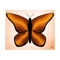 Retro Lined Butterfly