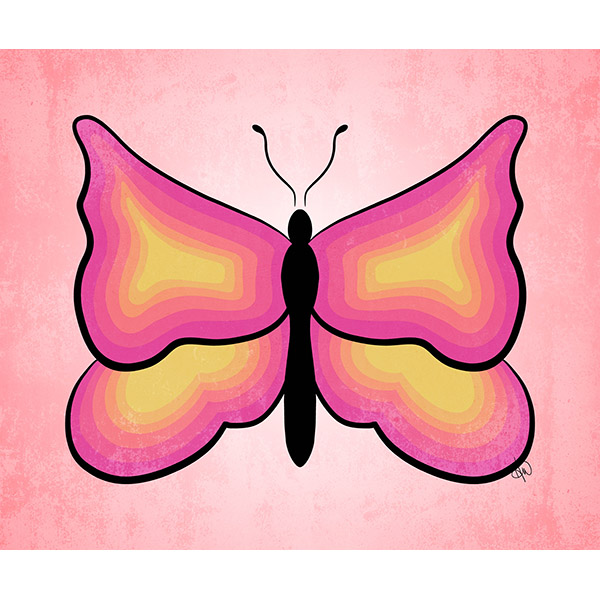Color Gradient Butterfly