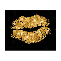 Gold Lips - Black