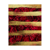 Red Roses and Gold Stripes