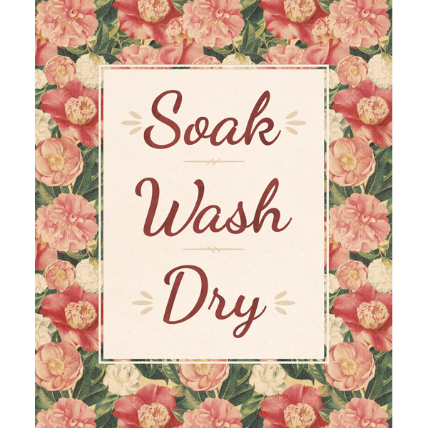 Soak Wash Dry Red Floral