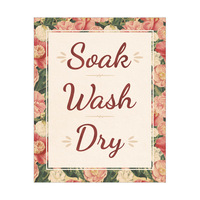 Soak Wash Dry Red Floral