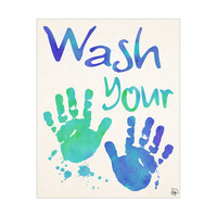 Wash Your Hands Blue And Green