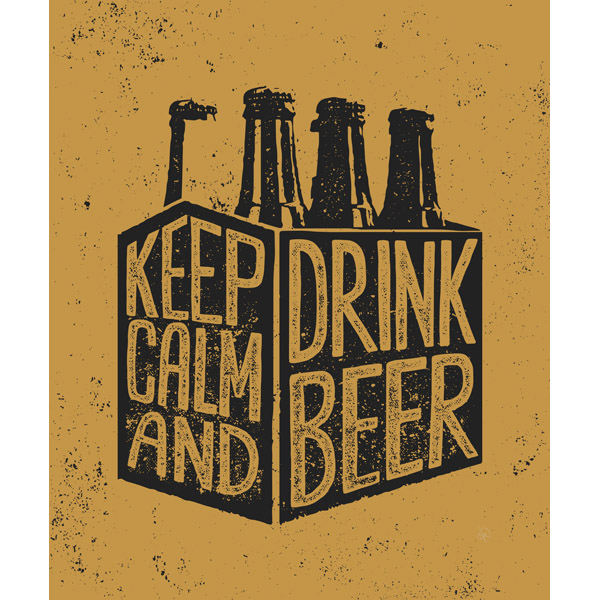 Keep Calm and Drink Beer - Gold