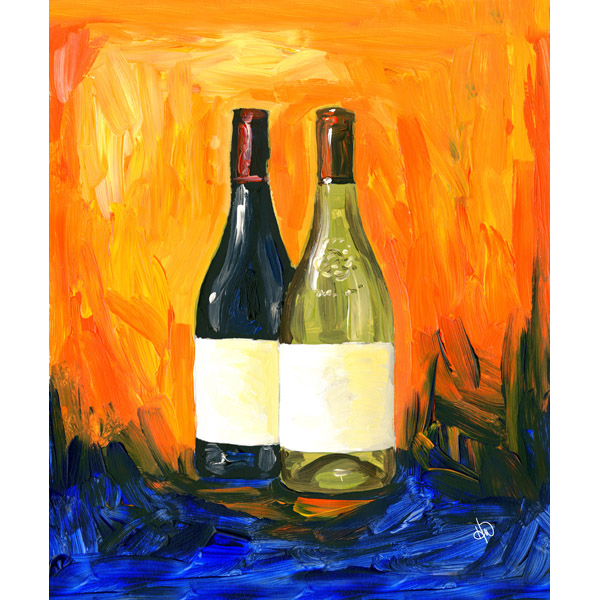 Red And White Wine Bottles