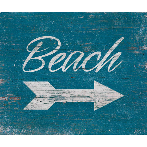 Beach Sign - White