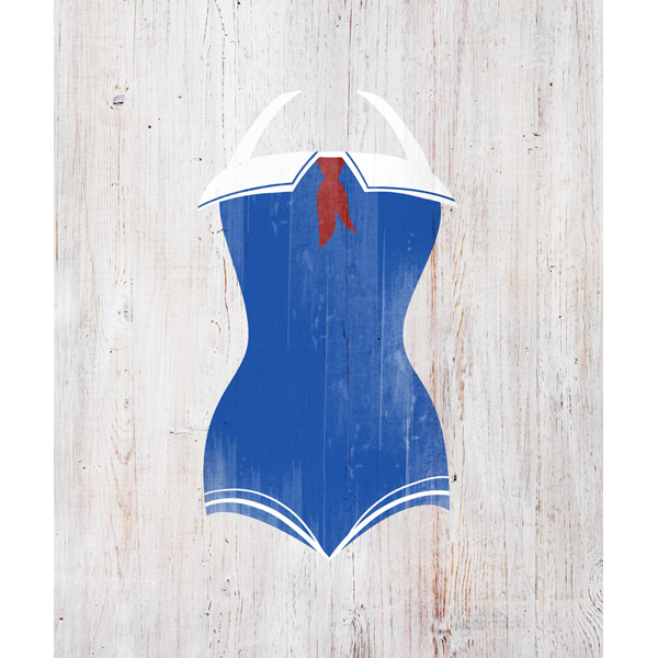 Vintage Sailor Swimsuit - Blue