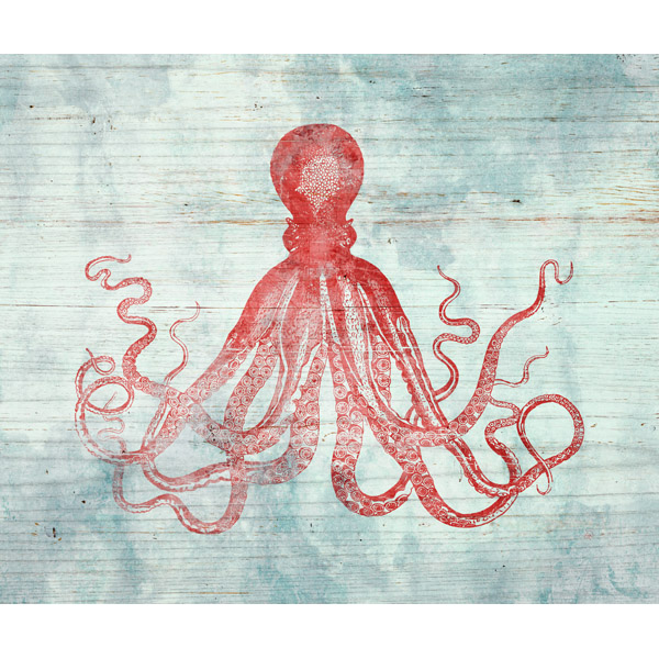 Vintage Octopus Crimson