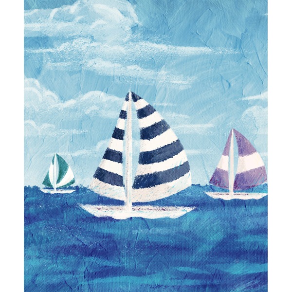 Sailboat Diptych Left
