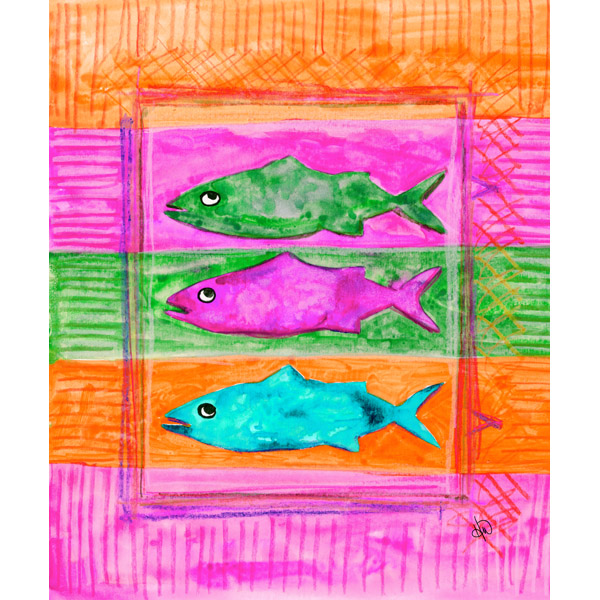 Three Colored Fish Alpha