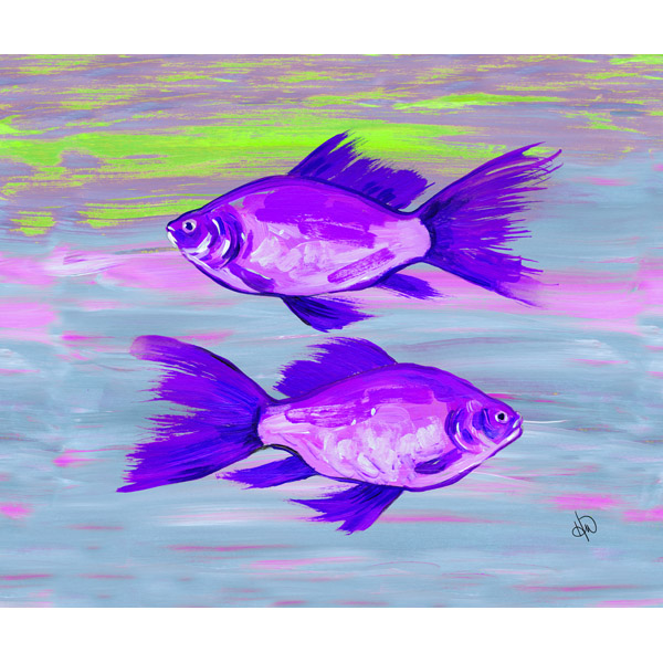 Two Fish Passing Each Other In The Night Alpha