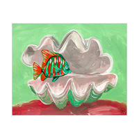 Giant Clam Shell And Fish Alpha