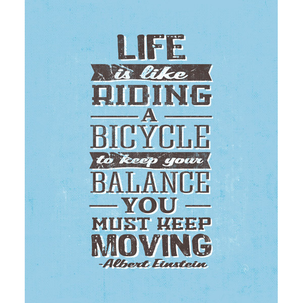 Life Is Like Riding A Bicycle - Blue