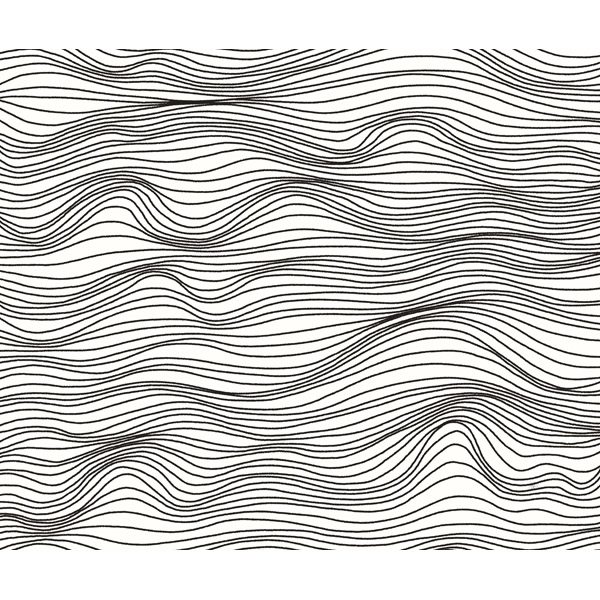 Wavelines Horizontal Black on White