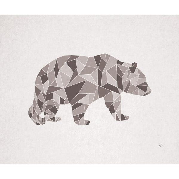 Crystal Bear On White