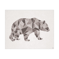 Crystal Bear On White