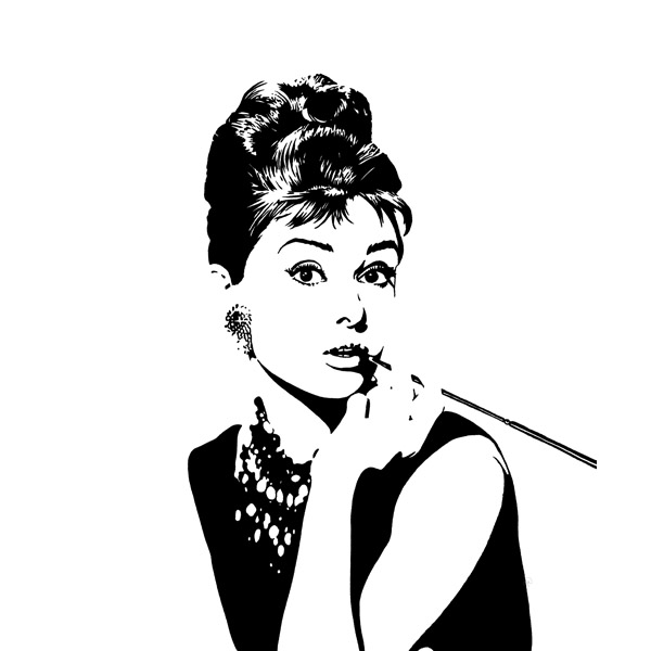 Audrey Hepburn Black on White