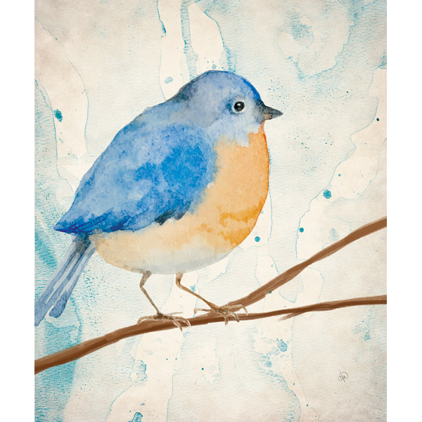 Watercolor Blue Bird