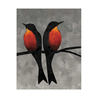 Two Red Breast Birds
