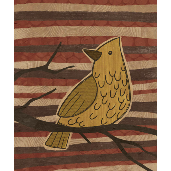 Woodland Bird Red