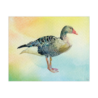 Neutral Watercolor Goose