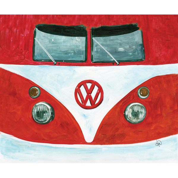 Red And White VW