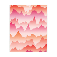 Gradient Hills - Red and Pink