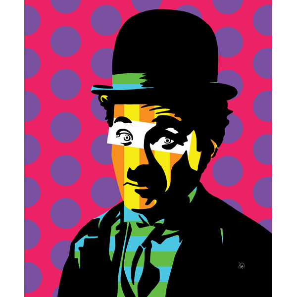 Colorful Charlie Chaplin Alpha