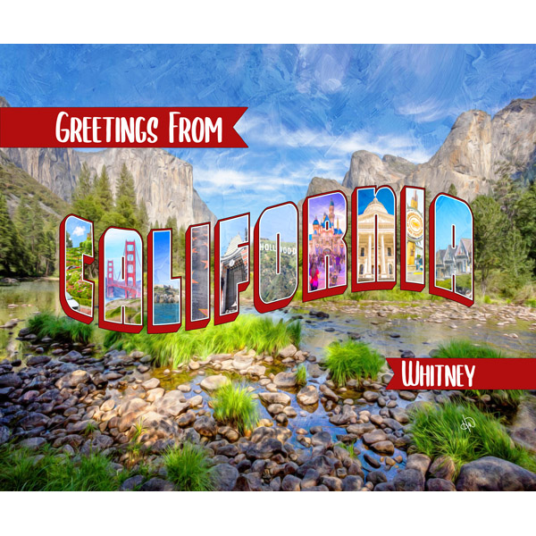 Custom California Postcard