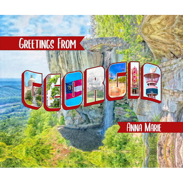 Custom Georgia Postcard