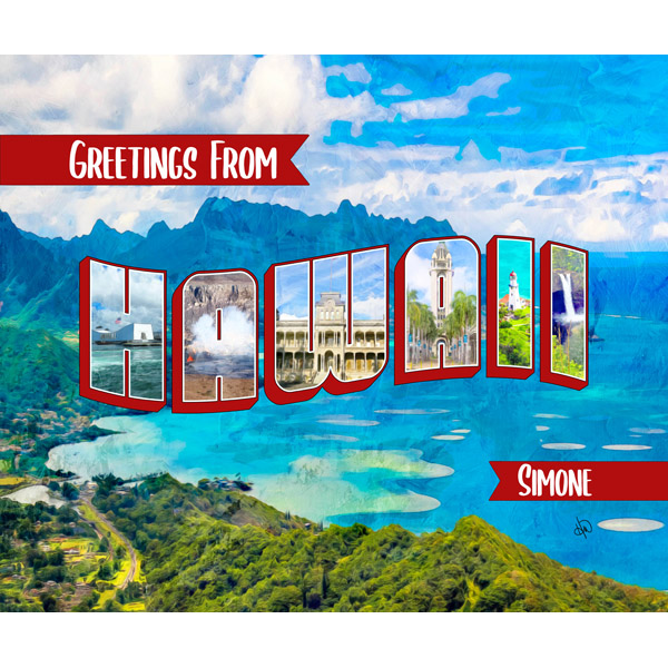 Custom Hawaii Postcard