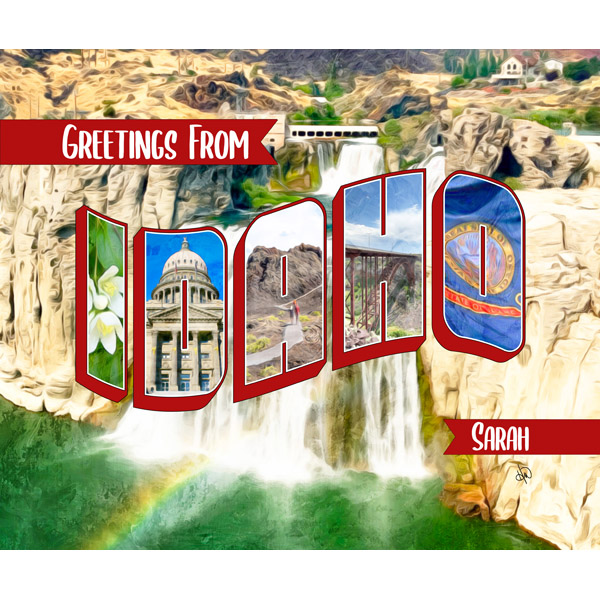 Custom Idaho Postcard