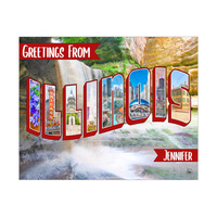Custom Illinois Postcard