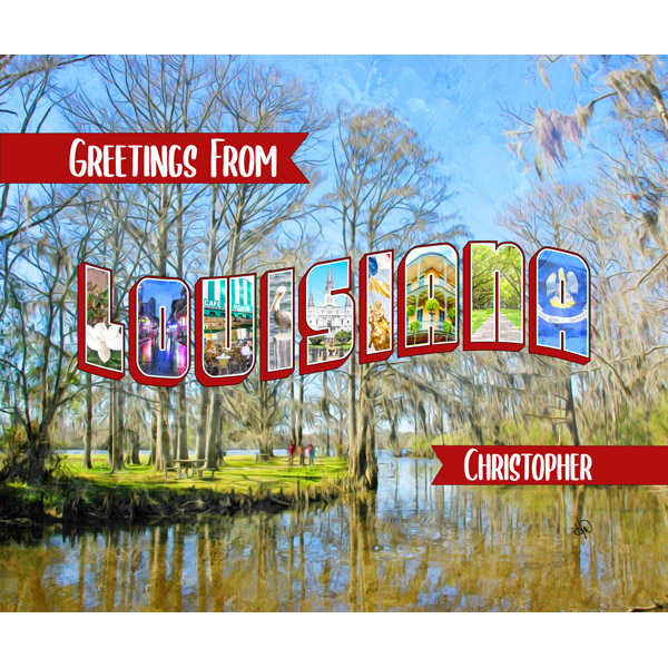 Custom Louisiana Postcard