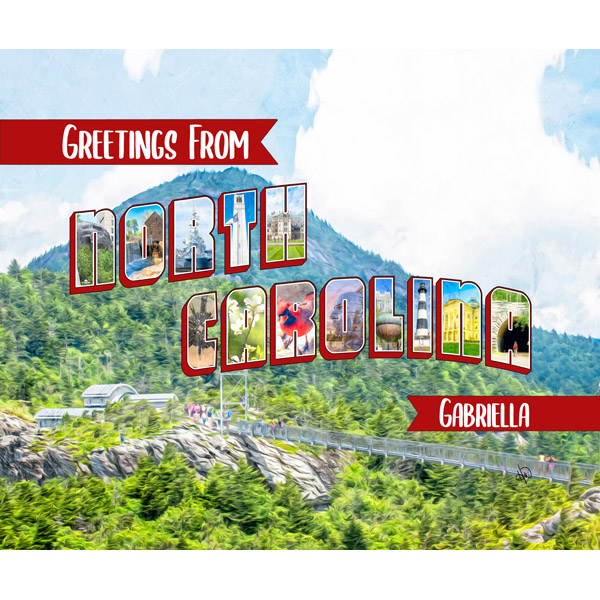 Custom North Carolina Postcard