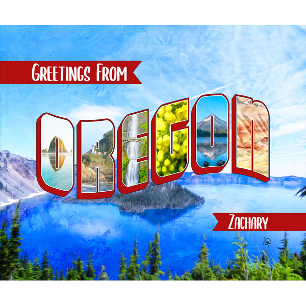 Custom Oregon Postcard