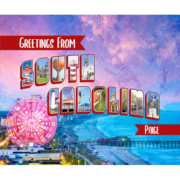 Custom South Carolina Postcard