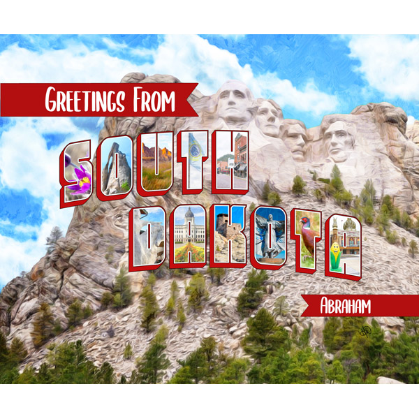 Custom South Dakota Postcard