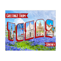 Custom Texas Postcard