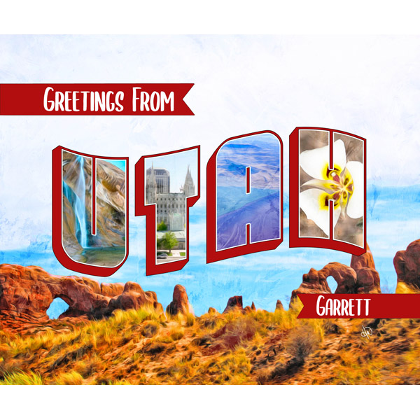 Custom Utah Postcard