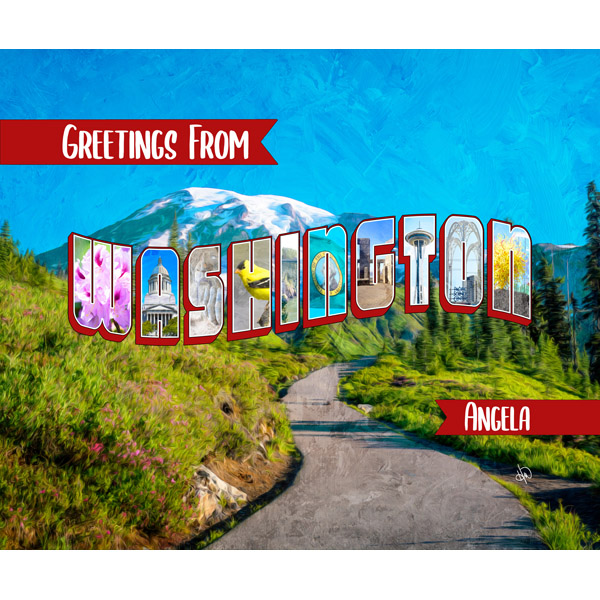 Custom Washington Postcard